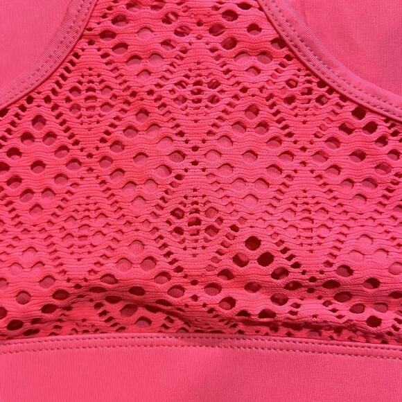 Woman’s Lace-back Coral Sports bra Size Large - Picture 4 of 6